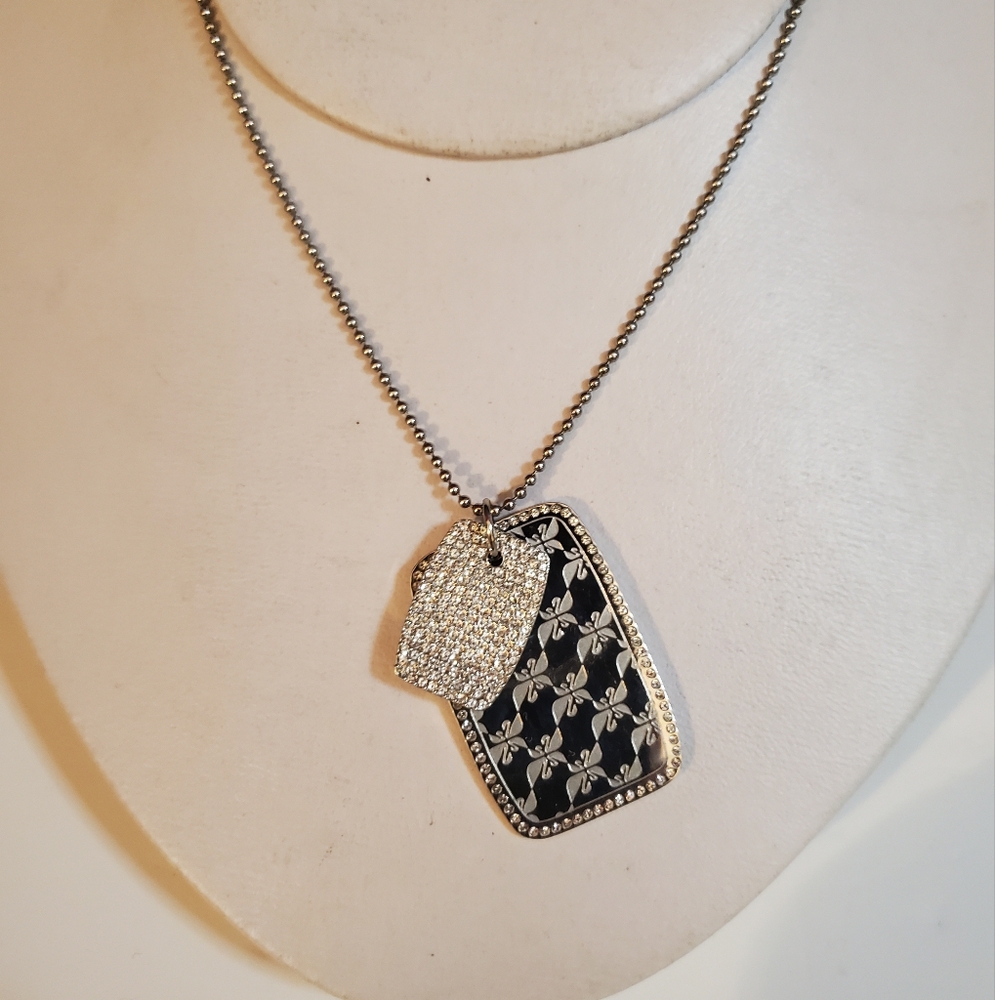 Swarovski Dog Tag Necklace